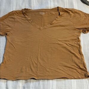 Athleta Tan V-Neck Tee